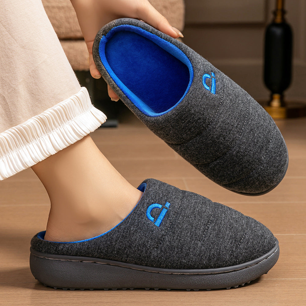 House Slippers For Women  Cotton Platform Winter Home Shoes  Garden