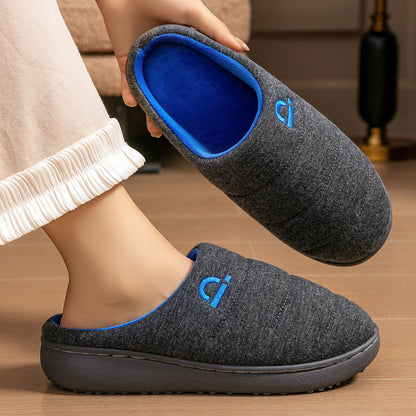 House Slippers For Women  Cotton Platform Winter Home Shoes  Garden