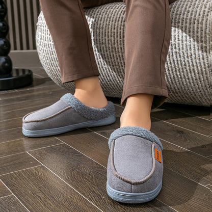 House Slippers For Men Suede Fuzzy Winter Home Shoes indoor outdoor