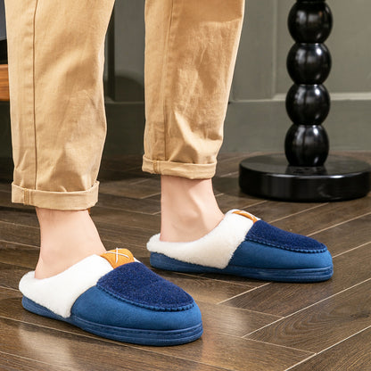 House Slippers For Men Suede Felt Winter Home Shoes indoor outdoor