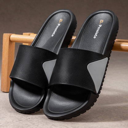 Slippers For Men Color Blocking Soft Non Slip Summer Shoes