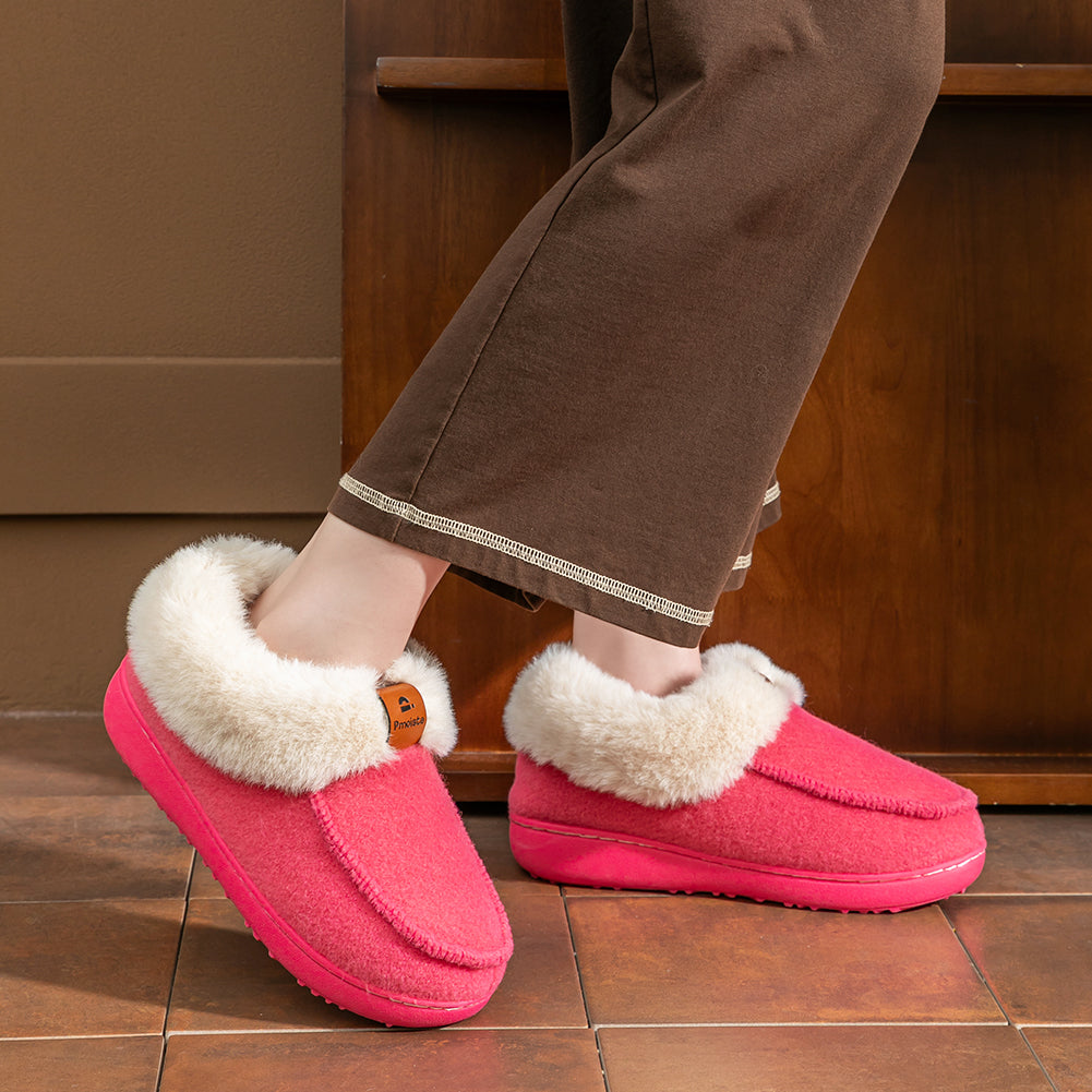 House Boots Slippers For Women Felt Design Winter Home Shoes Warm