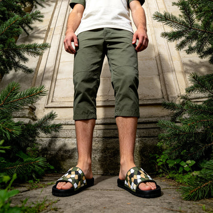 Slippers For Men Geometric Camouflage Soft Non Slip Summer Shoes
