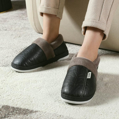 TPR Lightweight Slippers B Closed | Winter Slippers with PU Leather