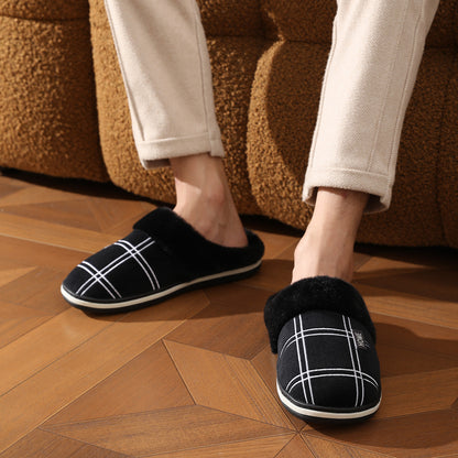 TPR Lightweight Slippers A | Winter Slippers for Men With Plaid