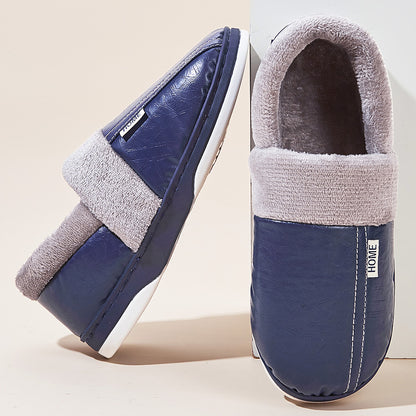 TPR Lightweight Slippers B Closed | Winter Slippers with PU Leather