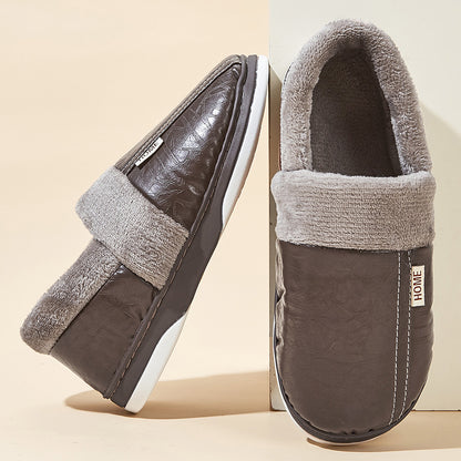 TPR Lightweight Slippers B Closed | Winter Slippers with PU Leather