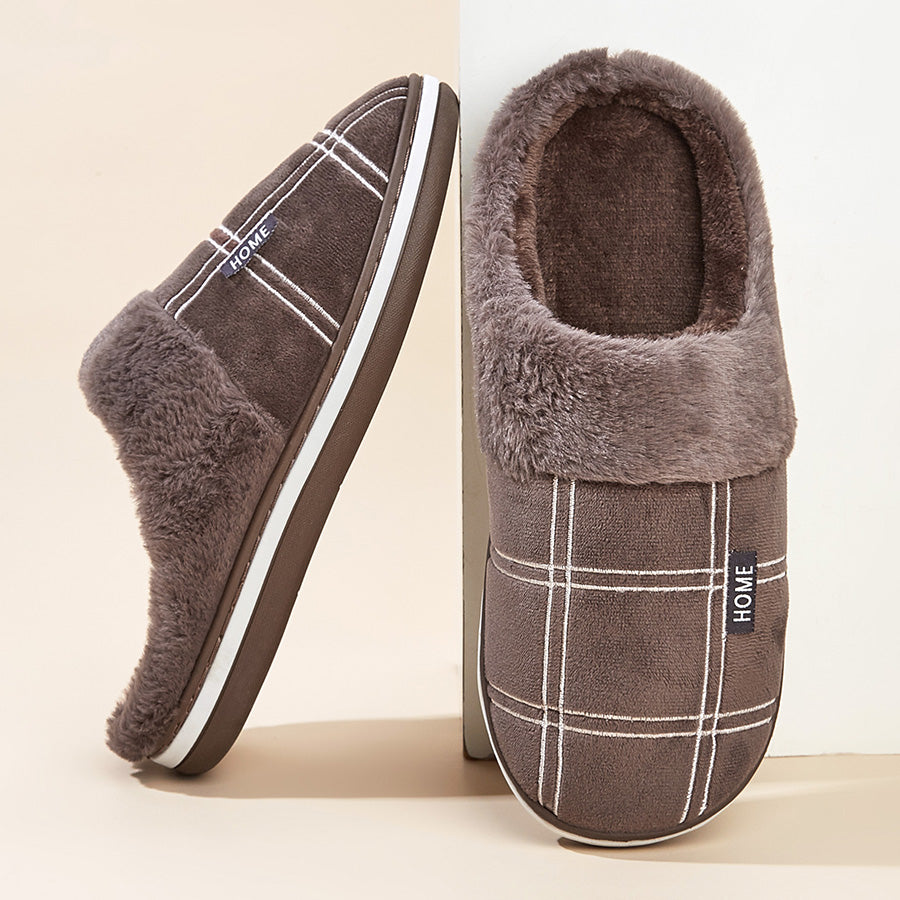 TPR Lightweight Slippers A | Winter Slippers for Men With Plaid
