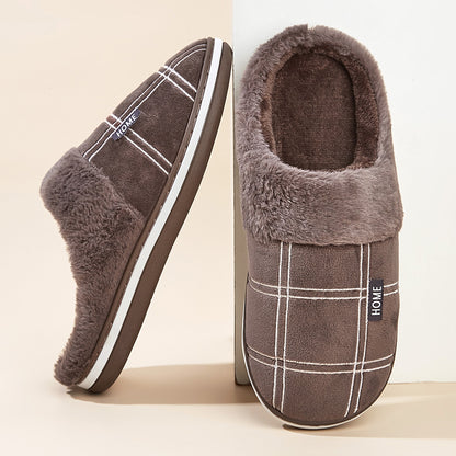 TPR Lightweight Slippers A | Winter Slippers for Men With Plaid