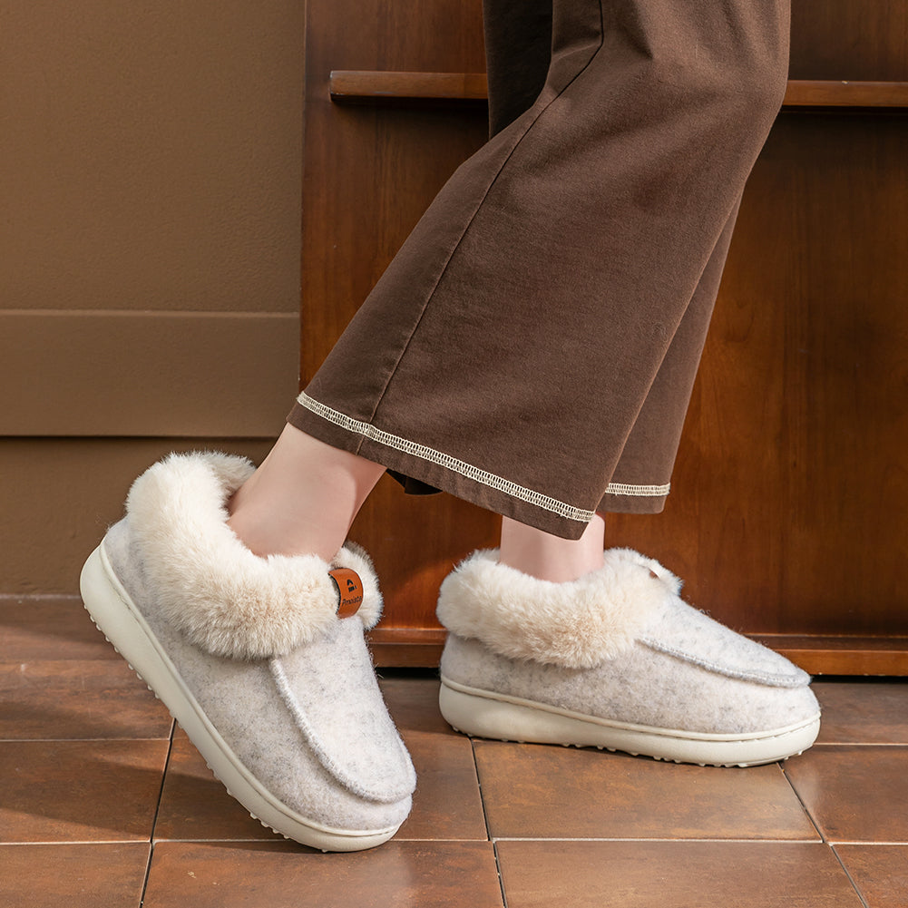 House Boots Slippers For Women Felt Design Winter Home Shoes Warm