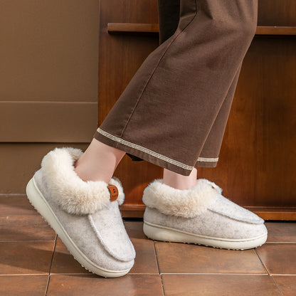 House Boots Slippers For Women Felt Design Winter Home Shoes Warm