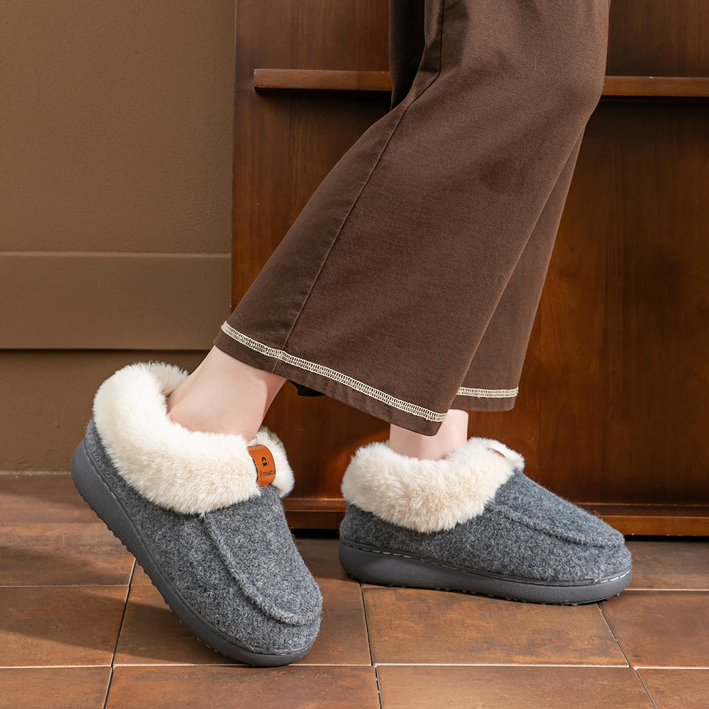 House Boots Slippers For Women Felt Design Winter Home Shoes Warm