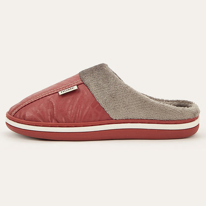 TPR Lightweight Slippers B | Men Winter Slippers with PU Leather